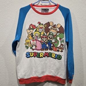 Super Mario Raglan Crewneck Sweatshirt By Cakeworthy